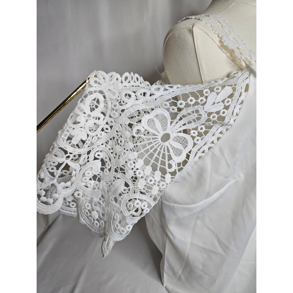 Shein Curve 1X Crochet Lace‎ Romantic Coquette Boho Top - Picture 4 of 8